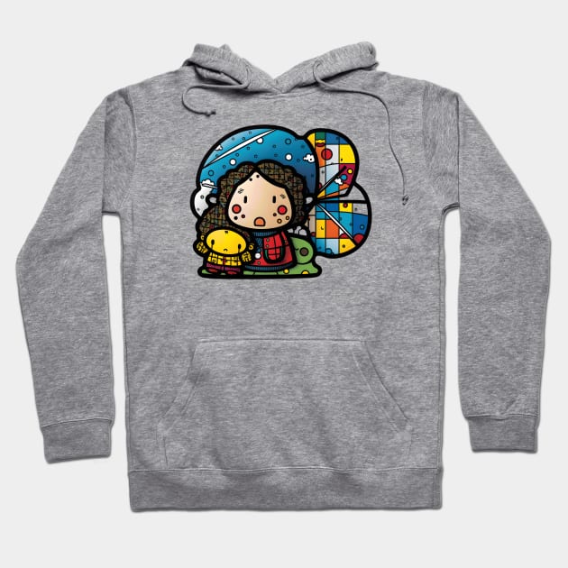 Refugee Girl with Doll: World Refugee Day Awareness Hoodie by Xtian Dela ✅